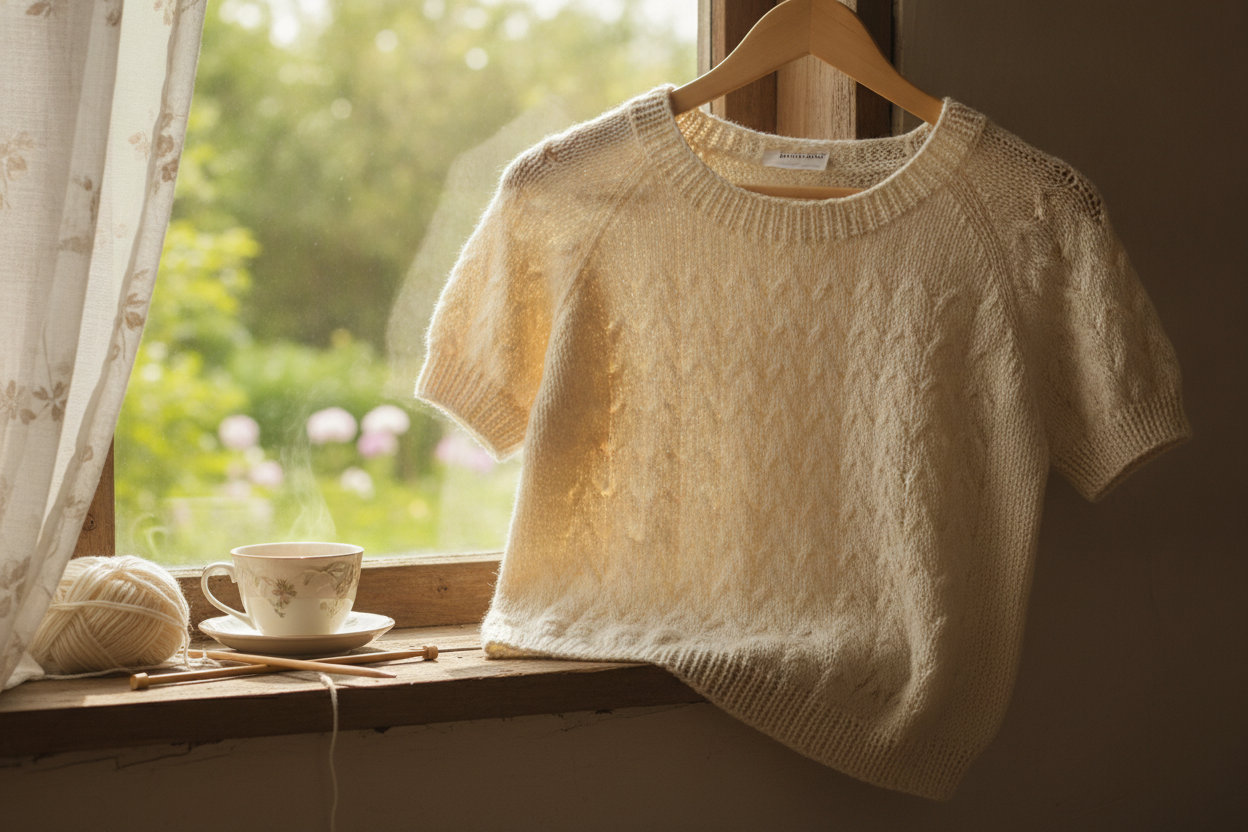 Den perfekte strikket bluse med korte ærmer: Elegance og komfort året rundt